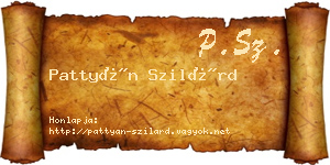 Pattyán Szilárd névjegykártya