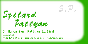 szilard pattyan business card